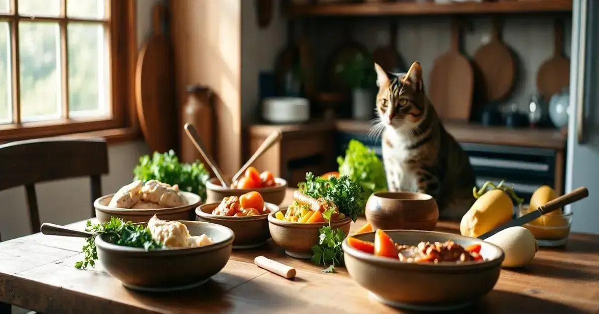Descubra os segredos da alimentação caseira para gatos saudáveis. Alimentação caseira para gatos tem benefícios!