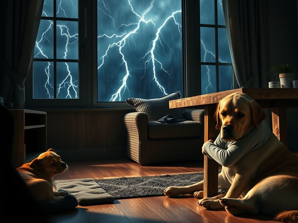 Cachorro com medo de tempestades: Como ajudar seu pet a enfrentar esse desafio